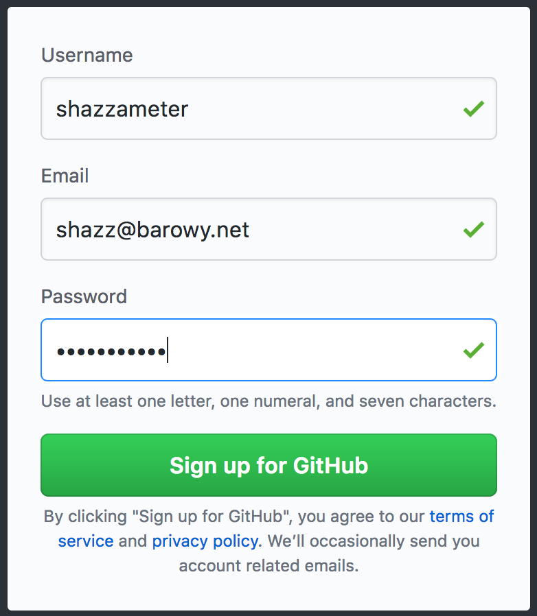 Username for github. GITHUB login.